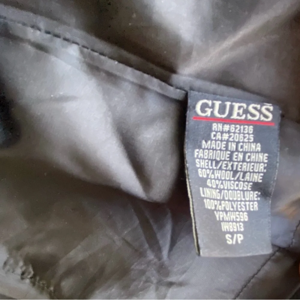 Guess Black Trench Coat with Gold Accents - Picture 5 of 6